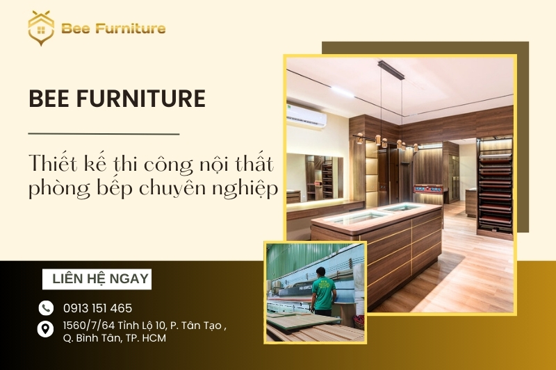 Báo giá thiết kế thi công tủ bếp tại Bee Furniture