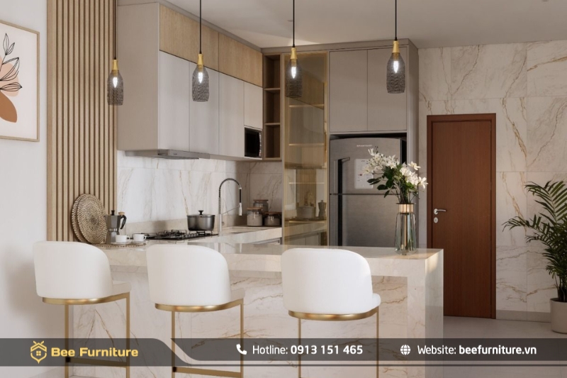 Mẫu thiết kế nhà ở hai tầng hiện đại, diện tích xây dựng 238m² (14x17m), bố trí 4 phòng ngủ