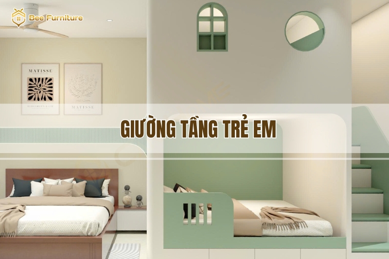 Tổng hợp 20+ mẫu giường tầng trẻ em an toàn và thẩm mỹ
